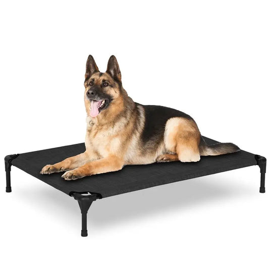 Large Raised Indoor/Outdoor Cot/Bed for Pets, Washable Mesh, Cooling, Chew Proof, Heavy Duty