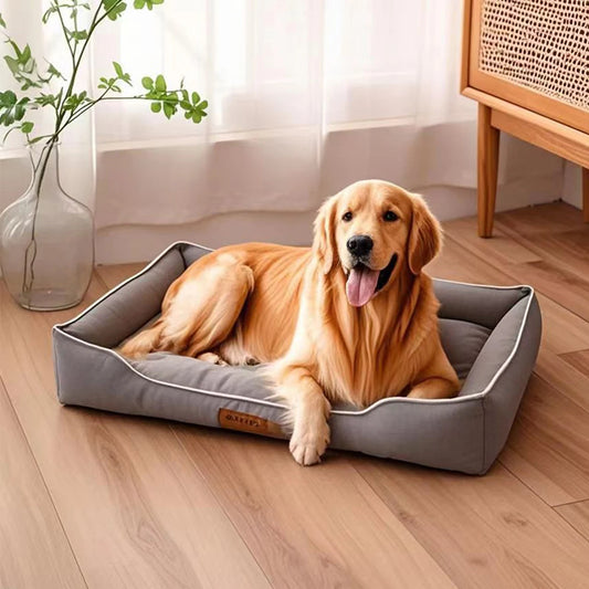 Four Season Square Dog Bed for Large Dog Mattress Bite-resistant Cat Bed Soft Thickened Dog Bed Waterproof Sofa Pet House Removable Pad