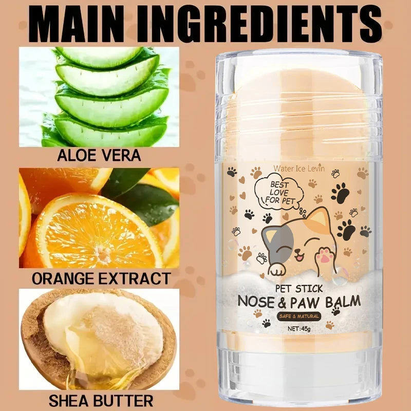 45g Pet Nose and Paw Balm Butter Cream Protector to Moisturizer Dry Cracked Nose and Feet