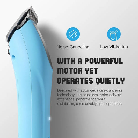 Professional Cordless Pet Clippers for Thick Matted Coats. 2-Speeds and Low Noise.