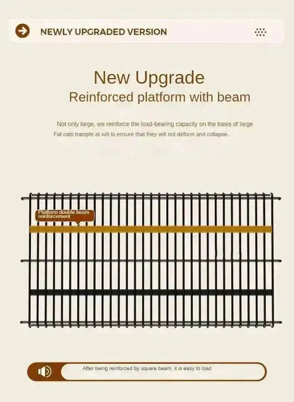Large Activity Modern Iron Square Tube Mesh Cat Cat Cages Creative Pet Villa Luxury Cat Free House Space House Pet Supplies