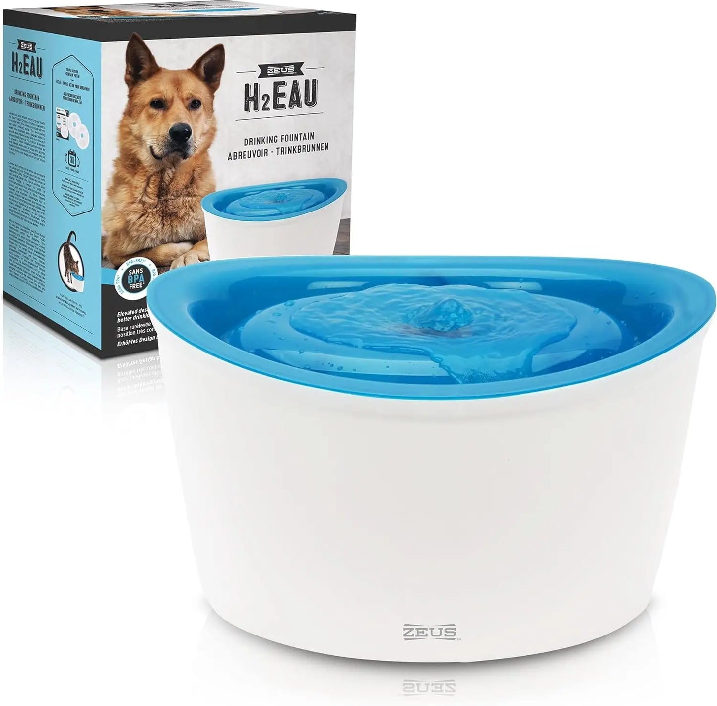 Fresh & Clear Elevated Pet Water Dispenser with Purifying Filter, 6L Large Capacity for Dogs and Cats