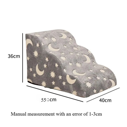 Creative Night Light  Pets Steps Foam Dog Secure Stairs Ramps Non-Slip Pet Protect Older Dogs Pet with Joint Pain Sofa Bed Ladde
