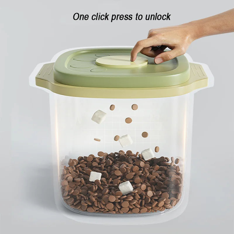 Large-capacity pet food storage bucket Vacuum-sealed moisture-proof mold-proof cat food and dog food storage container