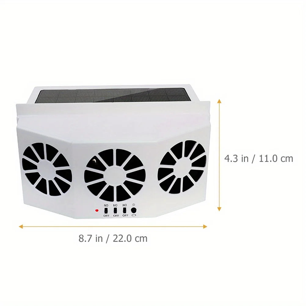 Solar Powered Car Ventilation Fan - Car Fan for Solar Cooling Vent Exhaust Radiator with Air Circulation and Quiet Operation