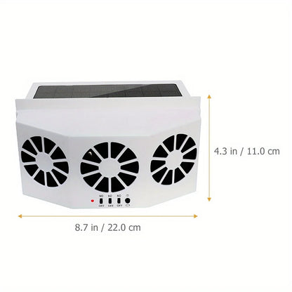 Solar Powered Car Ventilation Fan - Car Fan for Solar Cooling Vent Exhaust Radiator with Air Circulation and Quiet Operation