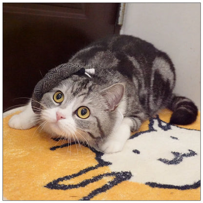 Pet Clothes Funny Handsome Gentleman's Beret Hat and Tie