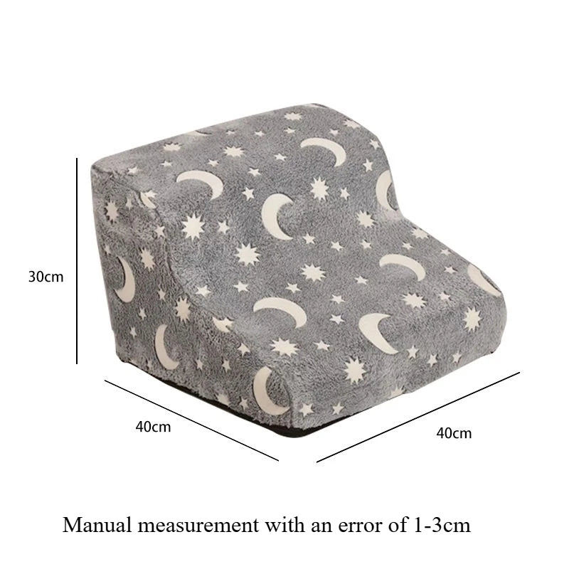 Creative Night Light  Pets Steps Foam Dog Secure Stairs Ramps Non-Slip Pet Protect Older Dogs Pet with Joint Pain Sofa Bed Ladde