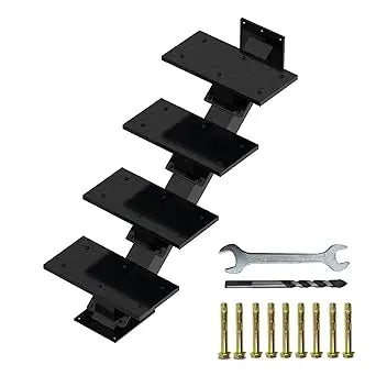 Metal Stringers for Stairs: Steel Deck Stringers with Step Riser and Tread for Indoor and Outdoor Use