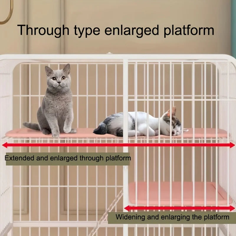 Black Square Tube Dog Cage Extra Large Free Space Pet Cat House Indoor Cat Houses For Small And Medium-Sized Cat Households