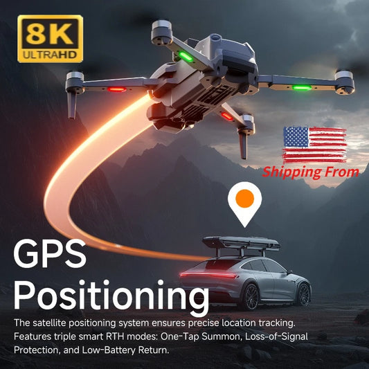 M24 8K GPS Drone with Large Touchscreen-5G Transmission Smart Obstacle Avoidance Auto Return Home Night Flight Tracking Lost Pats